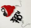 Festive OH FUDGE Christmas Hat Earrings - Lightweight Acrylic Asymmetric Dangles Christmas Story 2-2.5&rsquo;&rsquo; drop &lsquo;&rsquo;You'll shoot your eye out!" Ralphie stock photo added Light weight - 2