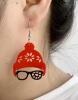 Festive OH FUDGE Christmas Hat Earrings - Lightweight Acrylic Asymmetric Dangles Christmas Story 2-2.5&rsquo;&rsquo; drop &lsquo;&rsquo;You'll shoot your eye out!" Ralphie stock photo added Light weight - 3