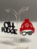 Festive OH FUDGE Christmas Hat Earrings - Lightweight Acrylic Asymmetric Dangles Christmas Story 2-2.5&rsquo;&rsquo; drop &lsquo;&rsquo;You'll shoot your eye out!" Ralphie stock photo added Light weight - 4