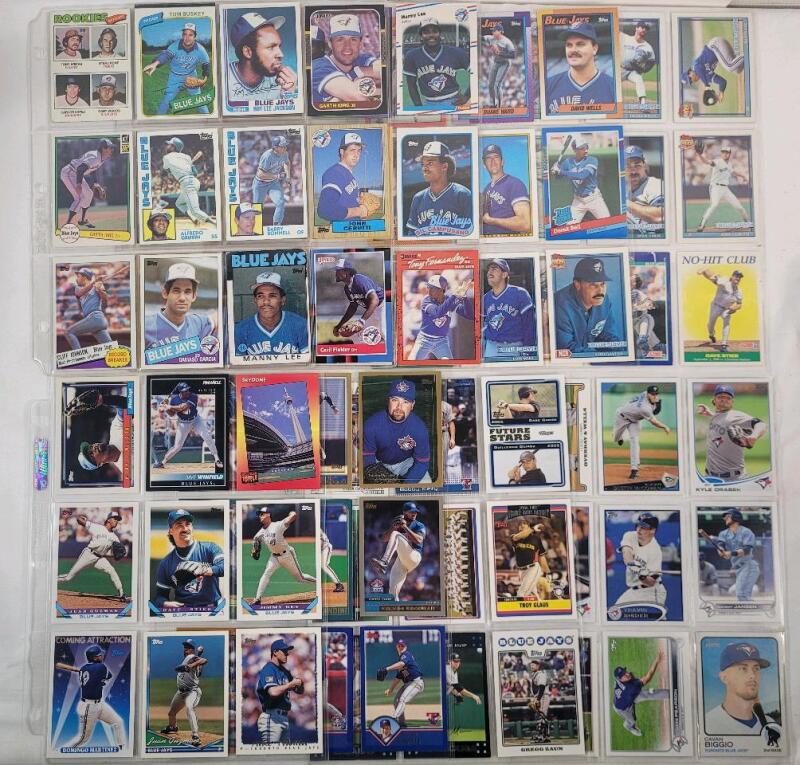1977 - 2022 Toronto Blue Jays MLB Baseball Trading Card Singles , 81 Trading Cards