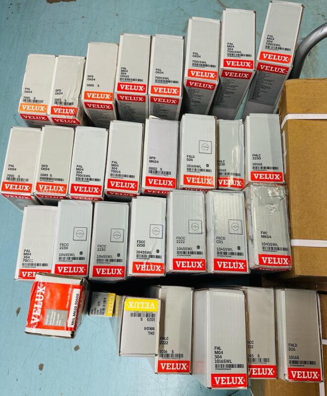 WOW! Great Vendor Lot! As New In Box VELUX Awning Blinds, Assorted Models (See Photos) - Retails for Over $8000.00!