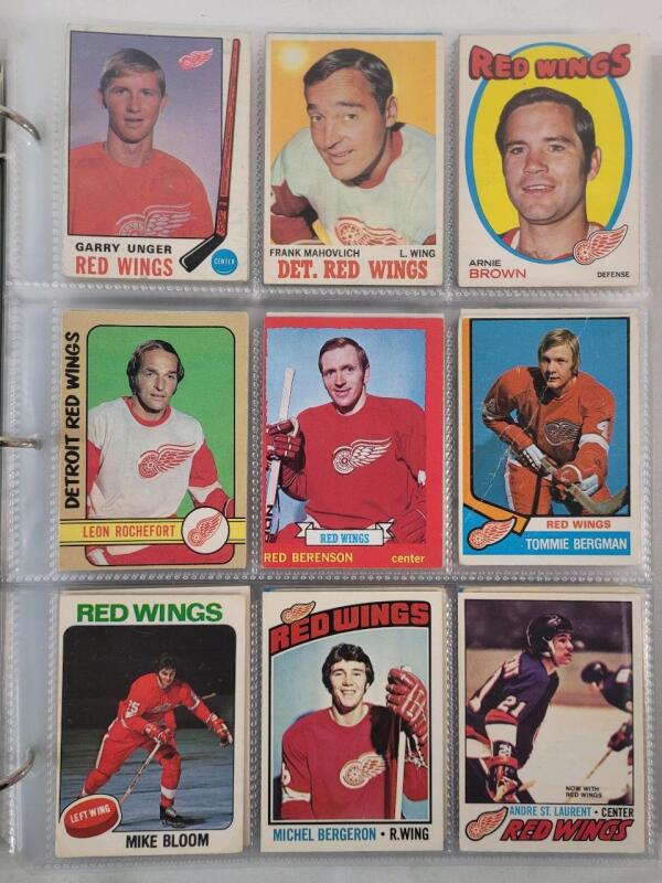 1969 - 2024 Detroit Red Wings NHL Hockey Trading Card Singles , 206 Trading Cards
