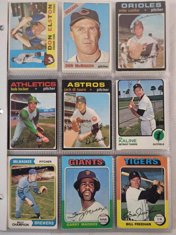 1960, 1966 & 1971 - 1991 Topps MLB Baseball Trading Card Singles , 108 Trading Cards