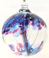 Hand Blown Art Glass Witch Ball / Tree of Enchantment/ Friendship Ball / Gazing Ball, Approx 6" Diameter, No Chips or Cracks