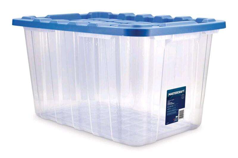 New Mastercraft Heavy Duty Storage Tote 102L Clear Retails for $30