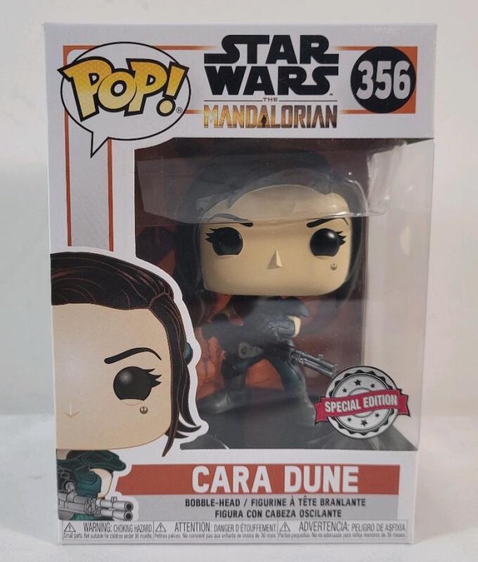 Funko! Pop STAR WARS The Mandalorian " Cara Dune " Vinyl Bobble-Head Figure in Box .