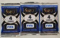 Three (3) 2024-25 Panini Select FIFA Soccer Trading Card Sealed Wax Packs