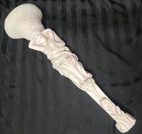 Decorative Chalk/Porcelain Wall Sconce Sculpture of Greek / Roman Lady . Measures 28 &frac34;" Tall .
