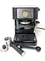 DELONGHI EC260BK Stilosa Manual Espresso Machine, Compact Coffee Maker, 15 Bar Pump Pressure, Manual Milk Frother Steam Wand for Authentic Single & Double Espresso, Lattes & Cappuccinos, Tamper Included, Retails $129 New, Tested For Power