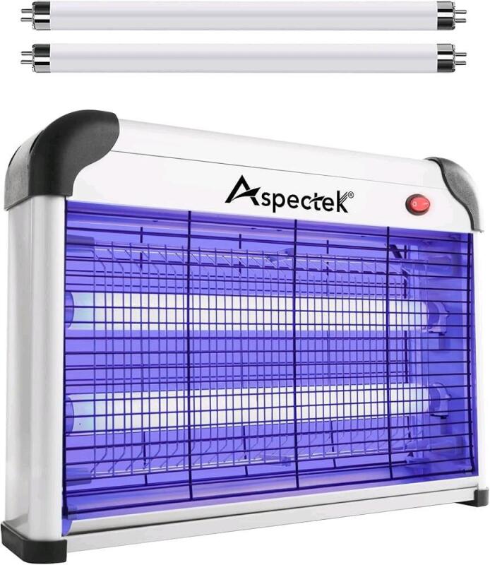 As-New ASPECTEK 20W Indoor Insect Killer, HR2921, With 2 Extra Bulbs, Retails $54.99