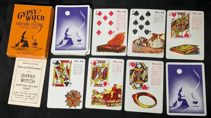 Vintage Gypsy Witch Fortune Telling Cards, 54 Cards + Instructions in Original Box