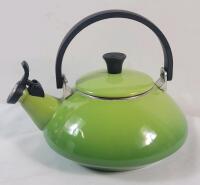 Le Creuset 1.5L Enamel Zen Tea Green Whistling Kettle .