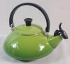 Le Creuset 1.5L Enamel Zen Tea Green Whistling Kettle . - 2
