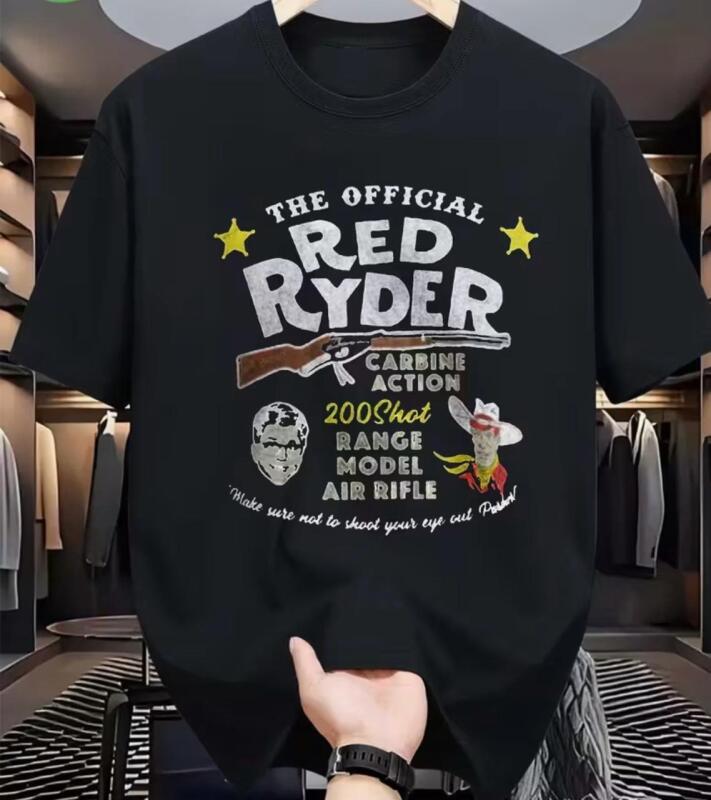 New Size XL Red Ryder BB Gun Christmas Story Round Neck T-Shirt Machine Wash Stock Photos added
