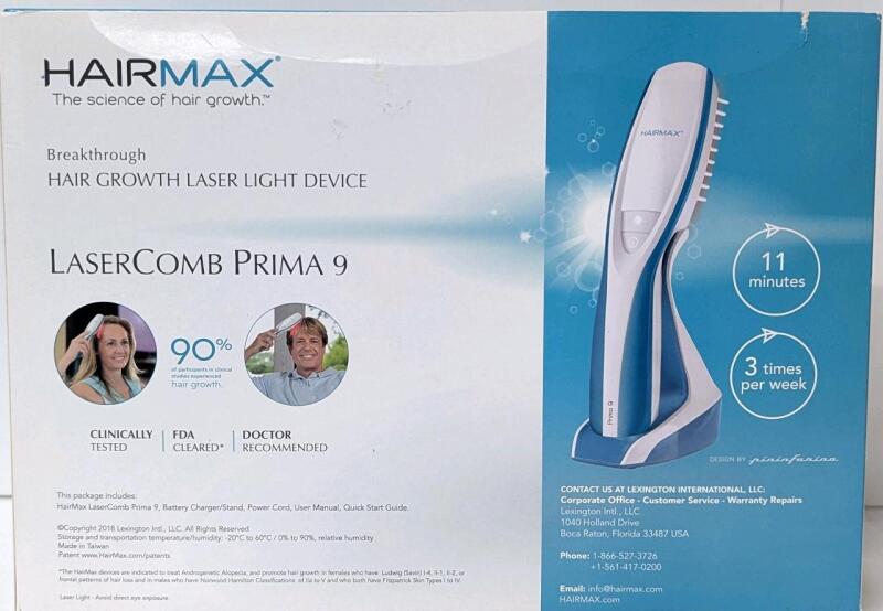 HAIRMAX LaserComb Prima 9, Breakthrough Haor Growth Laser Light Device, Tested For Power, Retails $400 New!