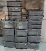 [Partial, Some Damage] 3-ish New TYPE A 8-Drawer Storage Units, Up to 46" &times; 13.25" &times; 12", Would Retail Over $120 New/Complete