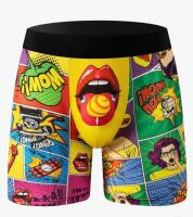 New Men&rsquo;s Size Large Lips Print Retro Comfortable and Breathable Underwear | Elastic Boxing Shorts 95% Polyester 5% Spandex stock photos added