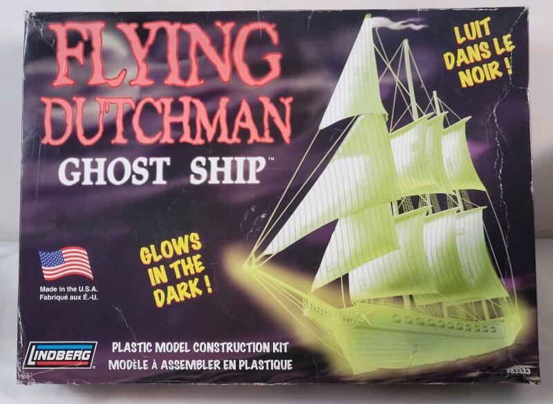 Lindberg Flying Dutchman Ghost Ship Model Kit . Open Box , Never Started . Complete