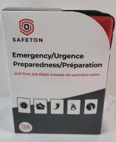 New - Safeton 156pc. Emergency Preparedness First Aid Kit . Some Items Expire by 11/2027