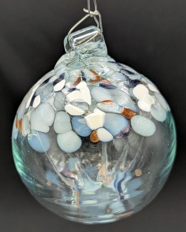 Hand Blown Art Glass Witch Ball / Friendship Ball / Gazing Ball, Approx 3" Diameter, No Chips or Cracks