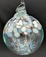 Hand Blown Art Glass Witch Ball / Friendship Ball / Gazing Ball, Approx 3" Diameter, No Chips or Cracks