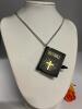 Mini Openable Bible Cross Necklace Suitable for Prayer and Daily Wear for Women and Men Bible pendant approximately 1.7 x 1.4 Chain 25&rsquo;&rsquo; with Extender - 6