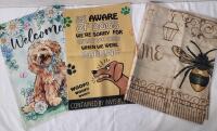 Three (3) New Outdoor Garden Flags . Two (2) measure 12.5"&times;18" & One (1) 53"&times;18"