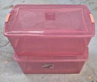 2 Large Sterilite Storage Totes 32.15" x 19.15" x 13.75"