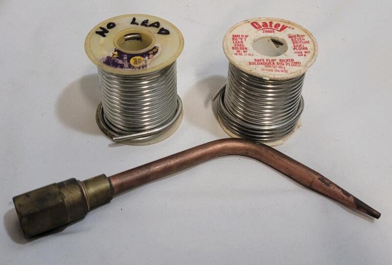 Two (2) Spools Lead Free Solder & Welding Nozzle