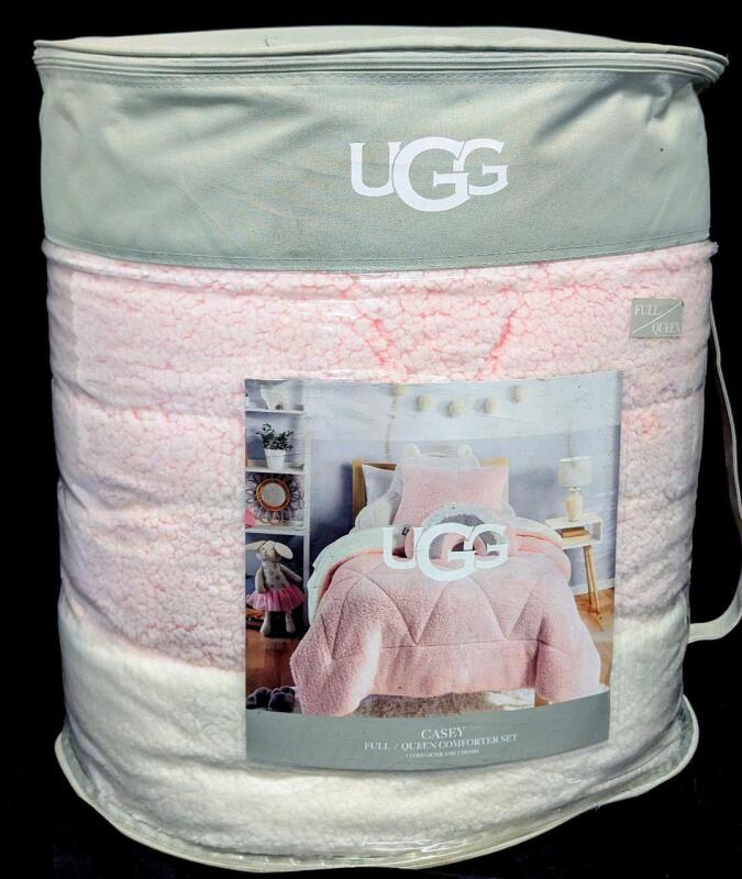 Full/Queen Size UGG Reversible Comforter Set, Comforter 90" &times; 92" & 2 Standard Pillow Shams 20" &times; 26" Each