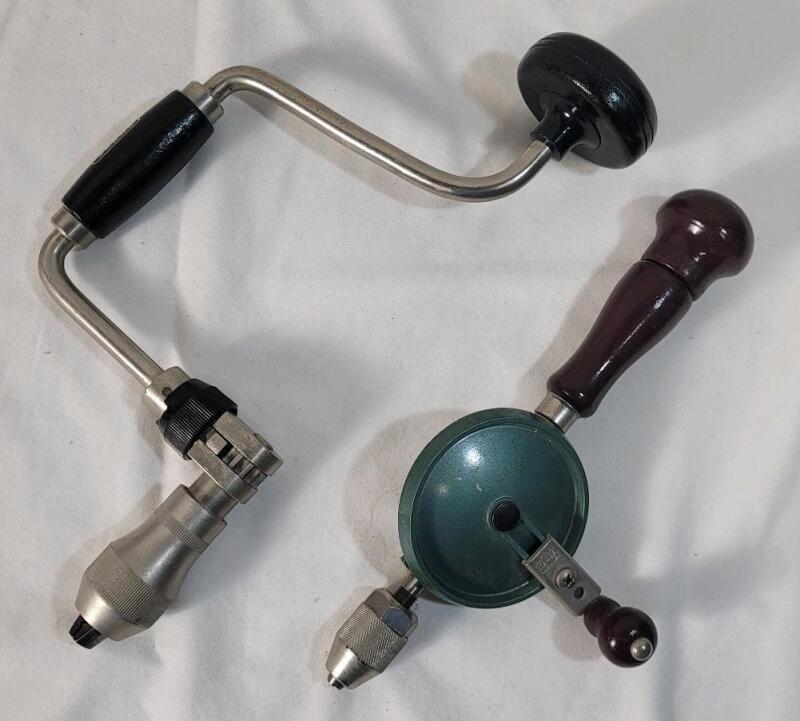 Vintage Craftsman Hand Crank Drill & Ratcheting Hand Brace Bit Drill