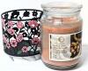 New HAZELNUT CREAM Scented Candle (510g) in BATH & BODY WORKS Pink Flowerbed Metal Candle Holder With Marble Base