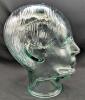 Neat Blue-Green Glass Mannequin Store Display Head, 10" Tall, No Chips or Cracks - 3