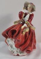 Vintage Royal Doulton " Top O' The Hill " Figurine , HN 1834 . Measures 7 &frac34;" tall . No chips or cracks
