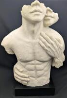 Signed TMS 2006 VITRUVIAN Male Sculpture "Devotion", 13.75" Tall
