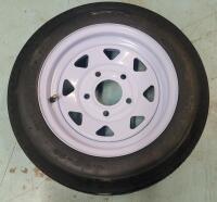 New - Hi-Run 4.80-12 5-Bolt Trailer Tire w/Rim Assembly . Retail $105