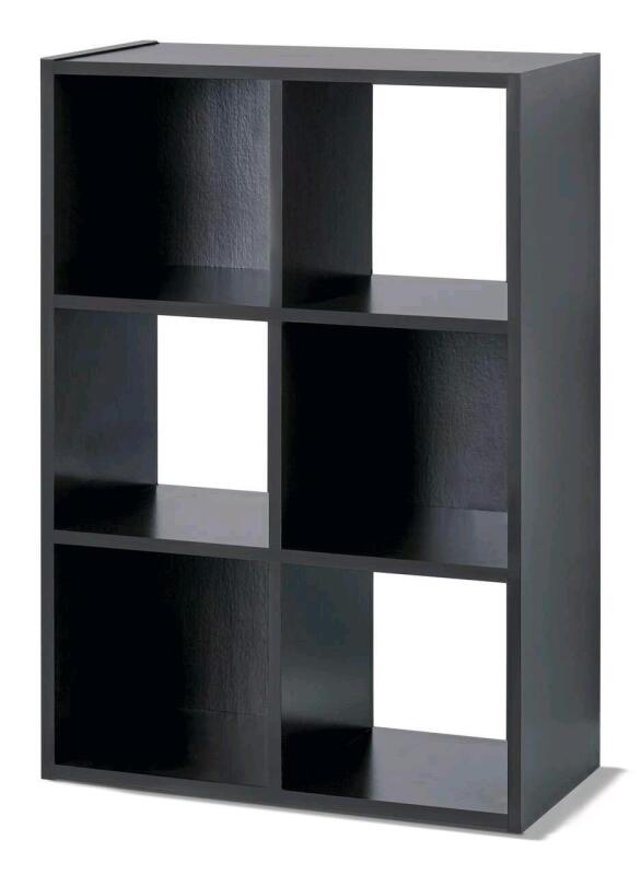 New For Living 6-Cube Storage Organizer, Bookcase/Bookshelf. 23-7/8" W x 11-5/8" D x 35-3/4" H retails for $85