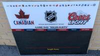 Sports Bar Menu. meant to be Back Lit. 34" by 28"