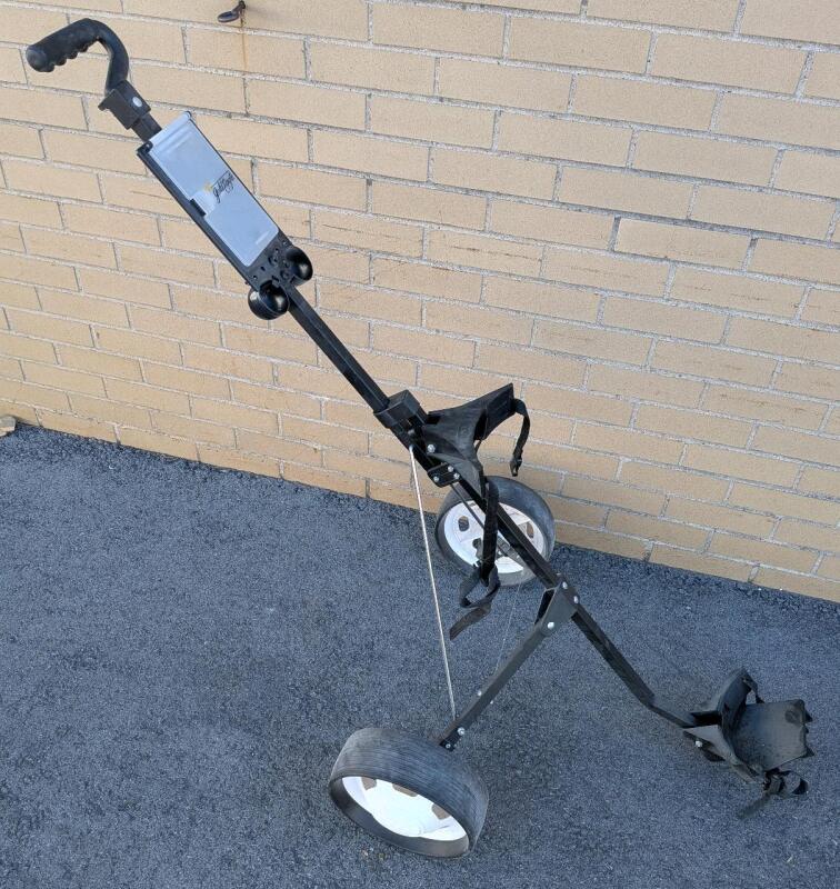 2 Wheeled Gold Eagle Collapsible Golf Cart. 42" Tall fully extended.