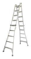 [As New Minor Cosmetic Damage] Mastercraft Grade 1A Aluminum Multi-Task Ladder, 21-ft, 300-lb Capacity. Retails for 360. See photos for measurement.