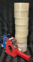 8 New Packing Tape Rolls & 2 Not New Tape Guns