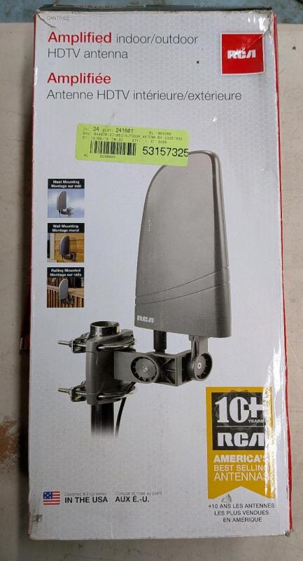 As New RCA Amplified Indoor/Outdoor HDTV Antenna.