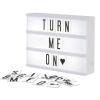 New MY CINEMA LIGHTBOX - The Mini Cinema Lightbox, LED Changeable Quote Sign To Create Personalized Messages, with 100 Letters, Numbers, & Symbols, USB or Battery Powered, A5 White | 7.8" &times; 6"