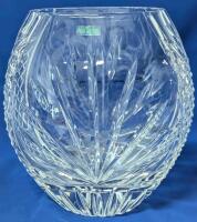 Vintage GALWAY Irish Crystal Millennium Vase, 7.75" Tall, No Chips or Cracks