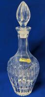 Heavy Vintage CZECH 24% PbO Lead Crystal BOHEMIA Decanter, 13.5" Tall (Including Stopper), No Chips or Cracks