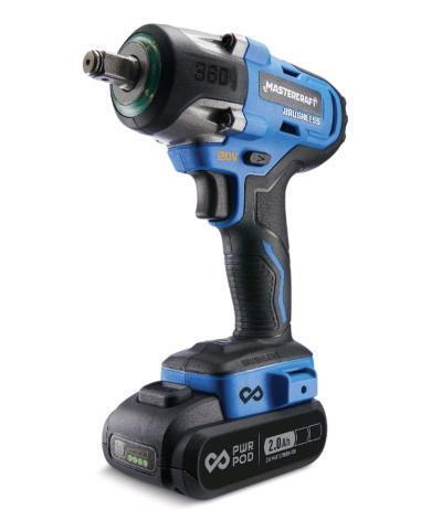 As New in Box Mastercraft 20V Max Lithium-Ion 1/2-in Cordless Impact Wrench kit, Retail's for $279.99