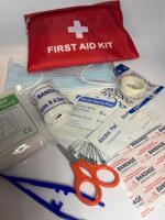 First Aid Kit Zipper Travel Case 5.25 x 7.25&rsquo;&rsquo; with Essential Items