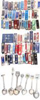 89 Vintage Collector's Spoons From Around The World, Most In Cases. One Loose Spoon Marked Sterling