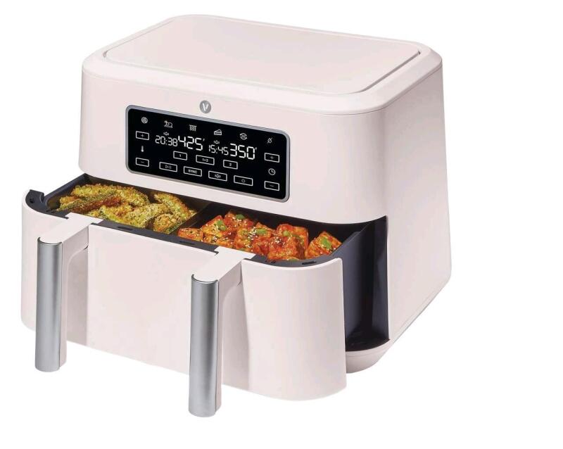 As New Vida by PADERNO Colour Series Trizone Air Fryer, Shortbread Colour, 9-qt. Retails for $220