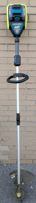 Yardworks 48V Brushless EZ Load Grass Trimmer, 14-in with 2Ah Battery. 74" TallRetails in original condition with charger for $300